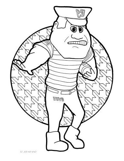 GVSU Coloring Page of Louie the Laker